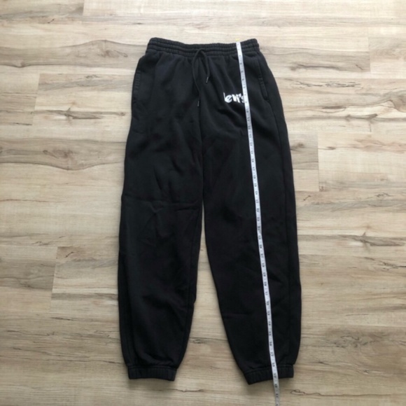 Levi's Black Sweatpants Elastic Cuffs Relaxed Fit - Picture 5 of 6